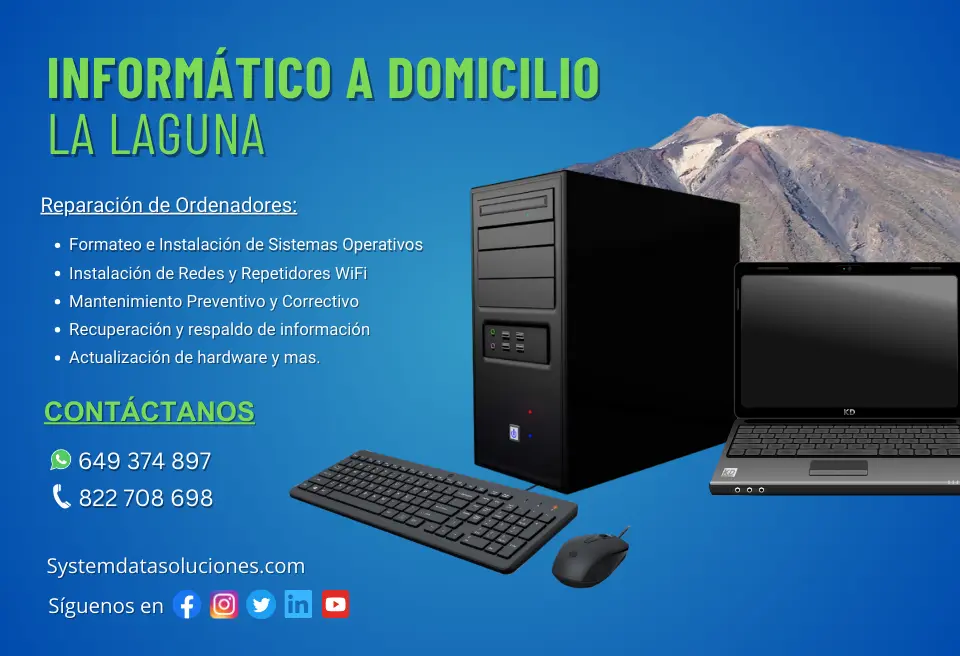 Informático a Domicilio en San Cristóbal de La Laguna, técnico informático a domicilio San Cristóbal de La Laguna 